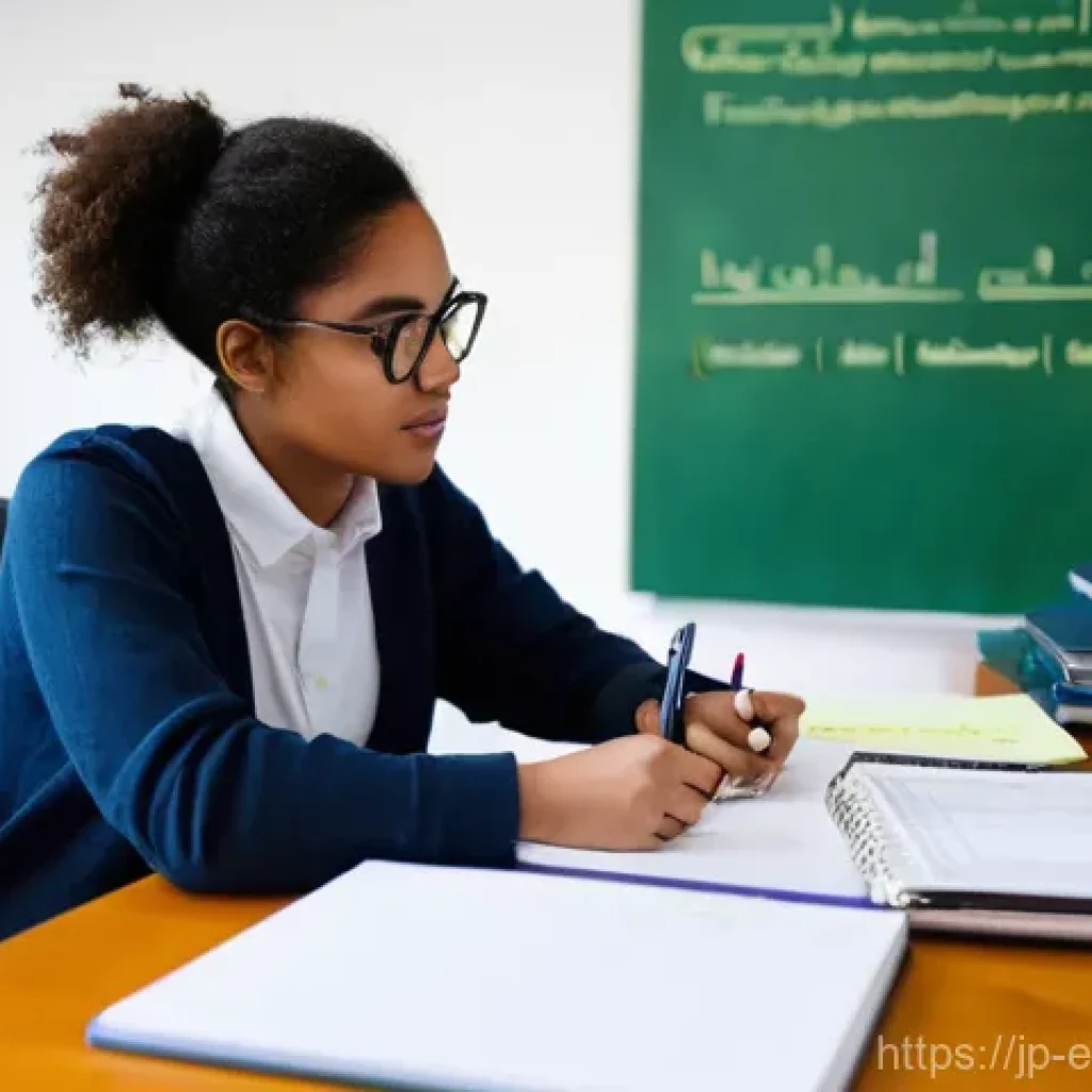 환경영향평가사 필기시험 준비 방법 - **Prompt:** A young adult (gender-neutral, appearing in their mid-20s to early 30s) sits at a clean,...