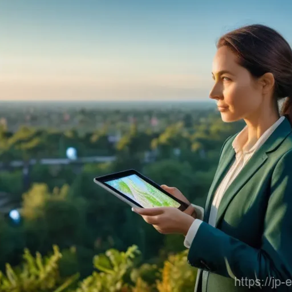 환경영향평가사 취업 포트폴리오 작성 - **Prompt:** A highly skilled environmental impact assessor, a woman in her late 30s with a focused e...