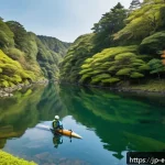 환경영향평가사의 컨설팅 사례 - A detailed environmental field survey scene in Japan during spring to autumn, showing researchers we...